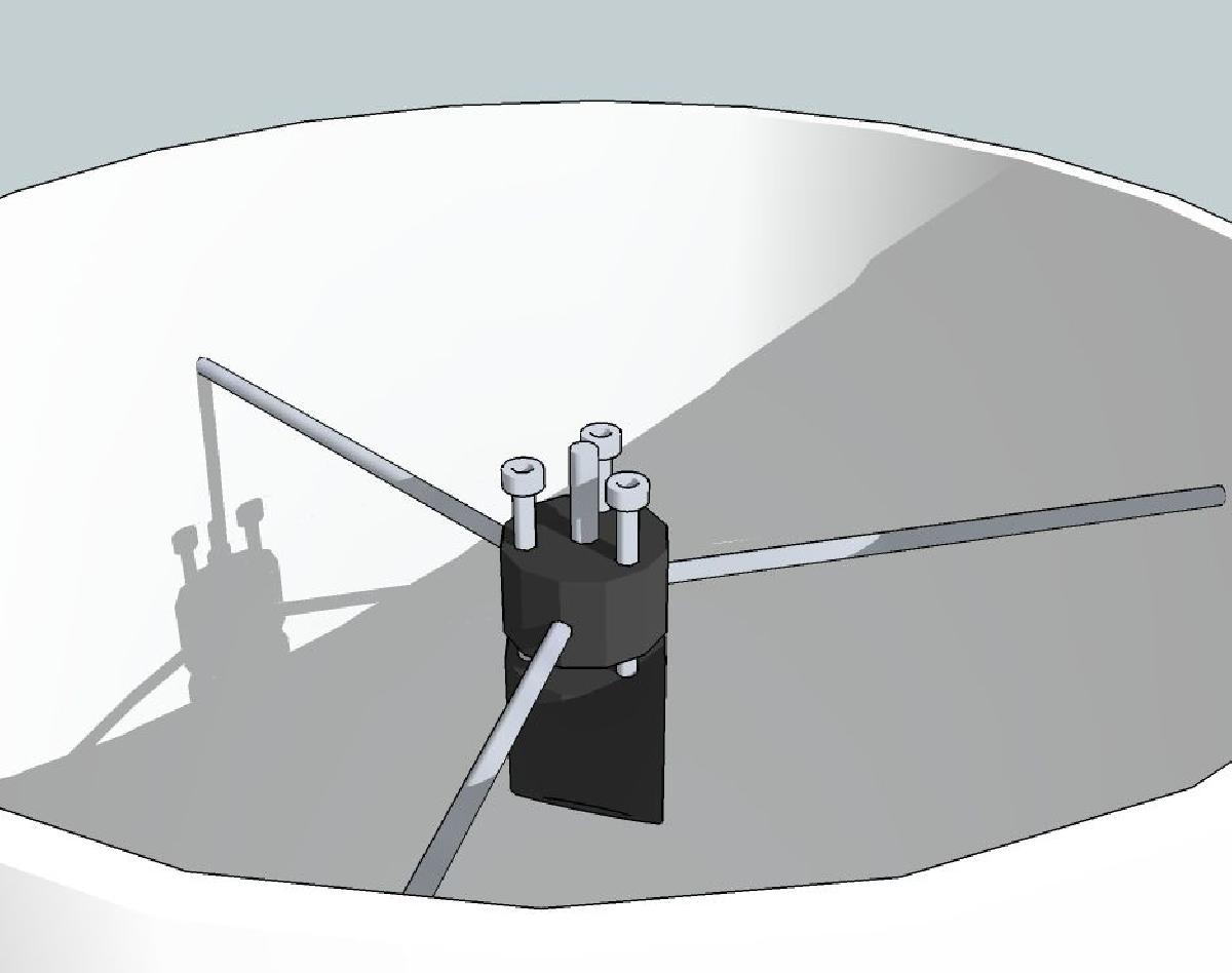 Montagem de aranha para telescopio newtoniano