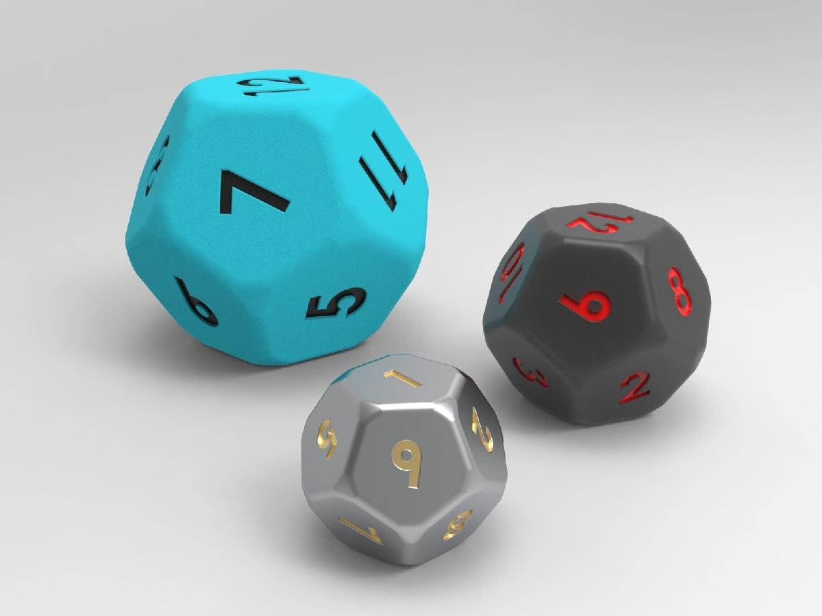 Dados de 12 lados (Dodecaedro)