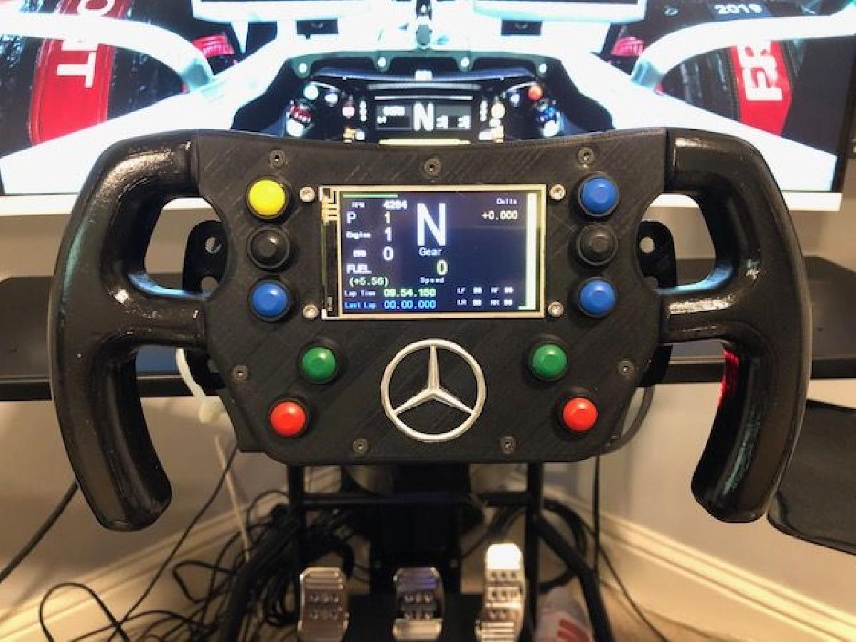 Painel personalizado da roda Amstudio DIY F1 com tela Nextion de 3,2 polegadas 