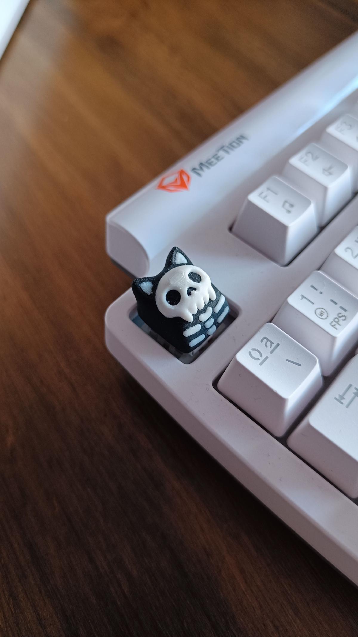 Tecla Catskull Halloween   teclado mecanico