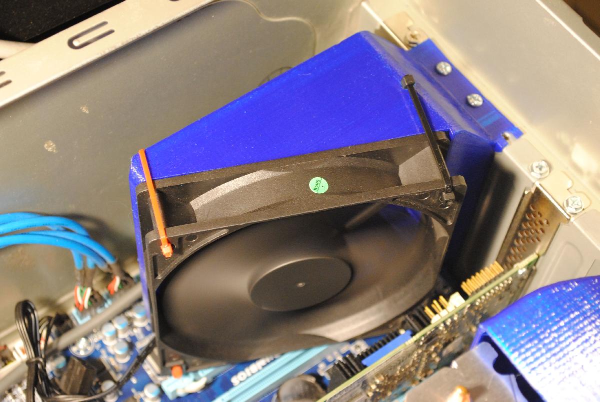 Duto de ventilador de gabinete de 120 mm para slot de expansao PCI / ATX