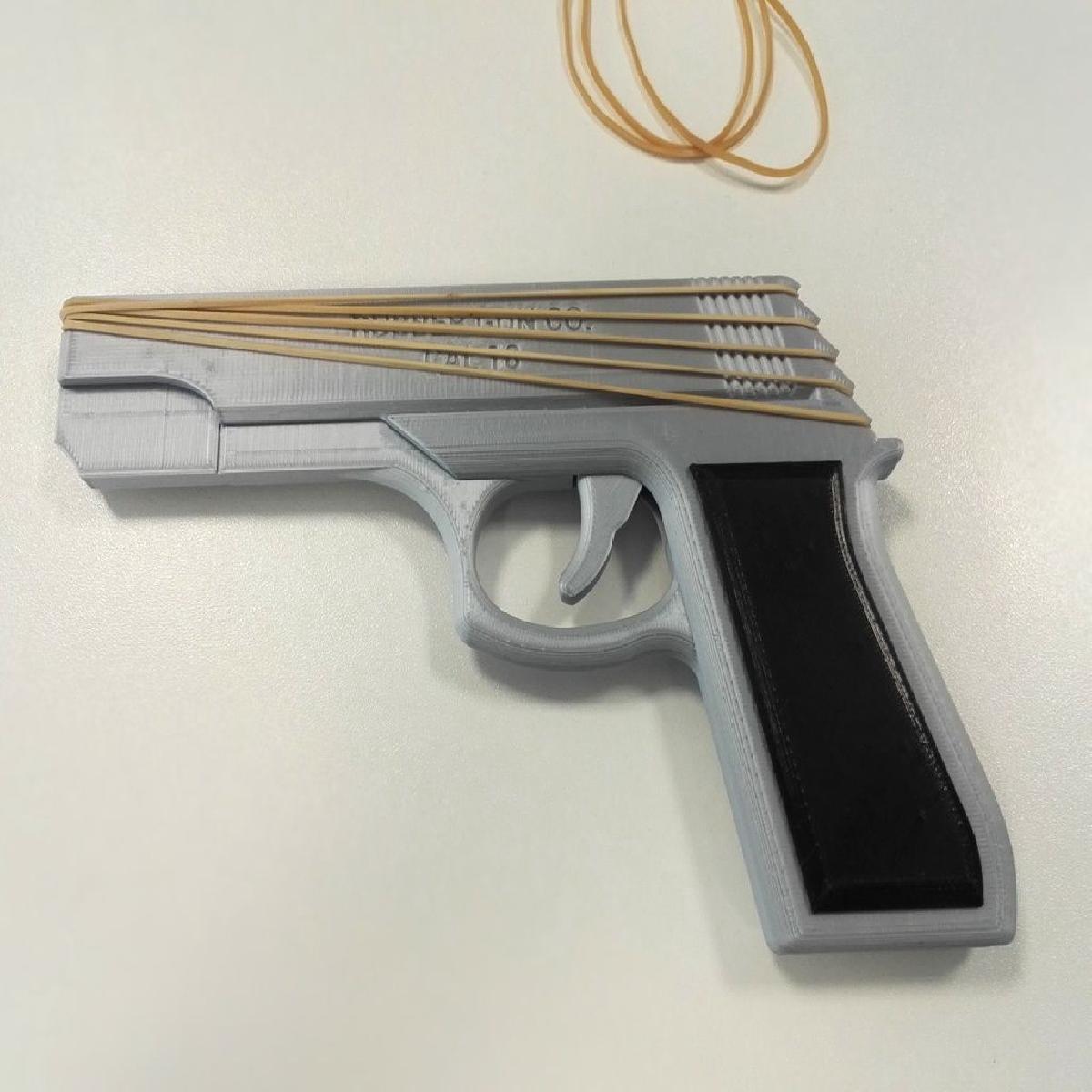 Imprimir STL Rubber Band Gun remix² 5 tiros Modelo 3D - rubber-band-gun ...