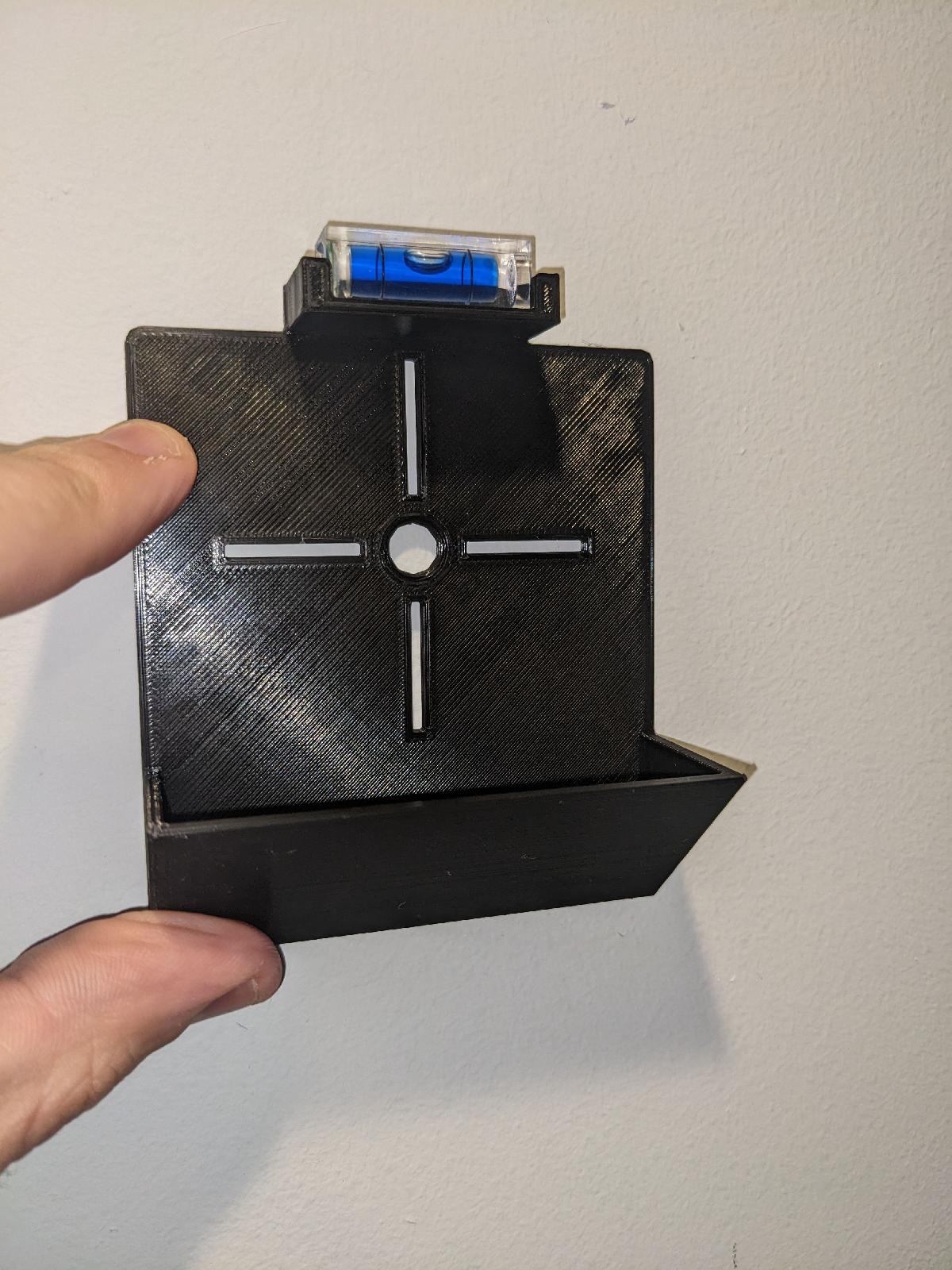 Ferramenta de perfuracao e coletor de po com nivel