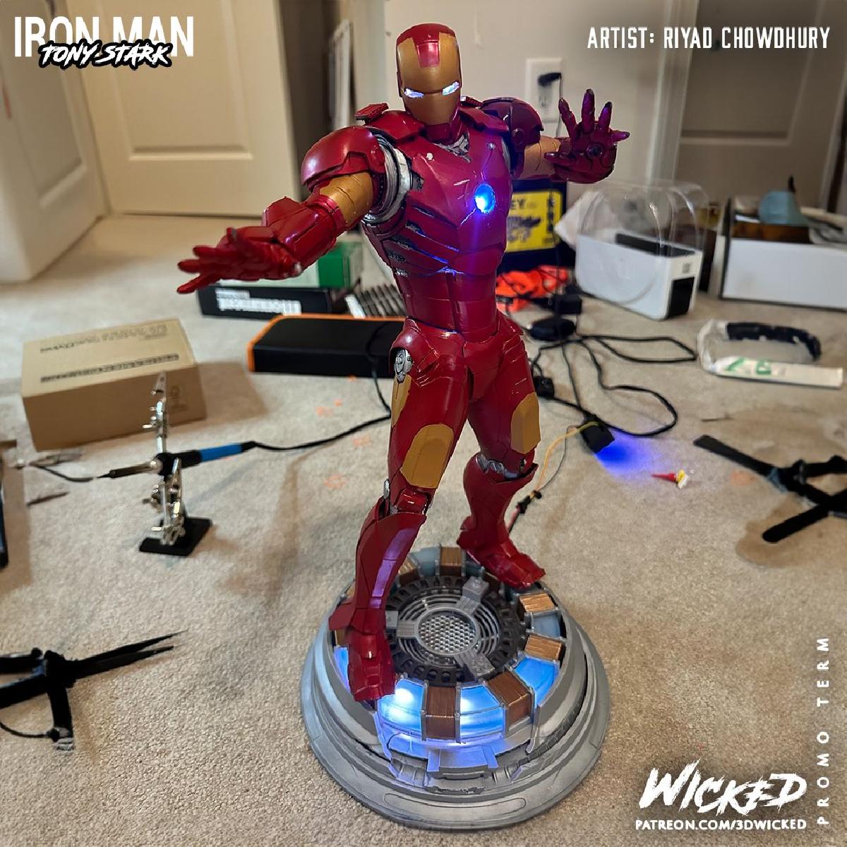 Escultura Wicked Marvel Iron Man 2023: Testada e pronta para impressao 3D