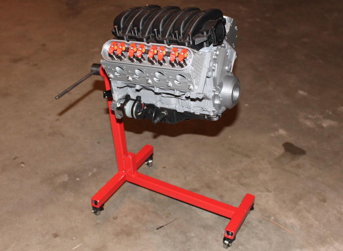 Motor Chevy Camaro LS3 V8 Modelo de Trabalho em Escala