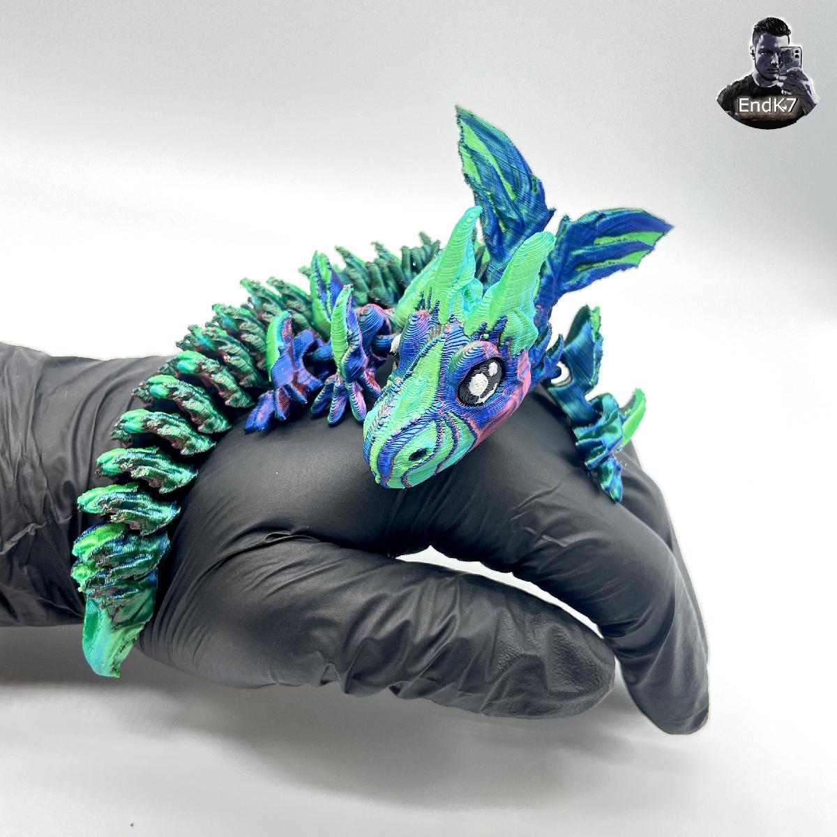 Majestoso Bebe Dragao   Articulado   Impressao no Lugar   Sem Suportes