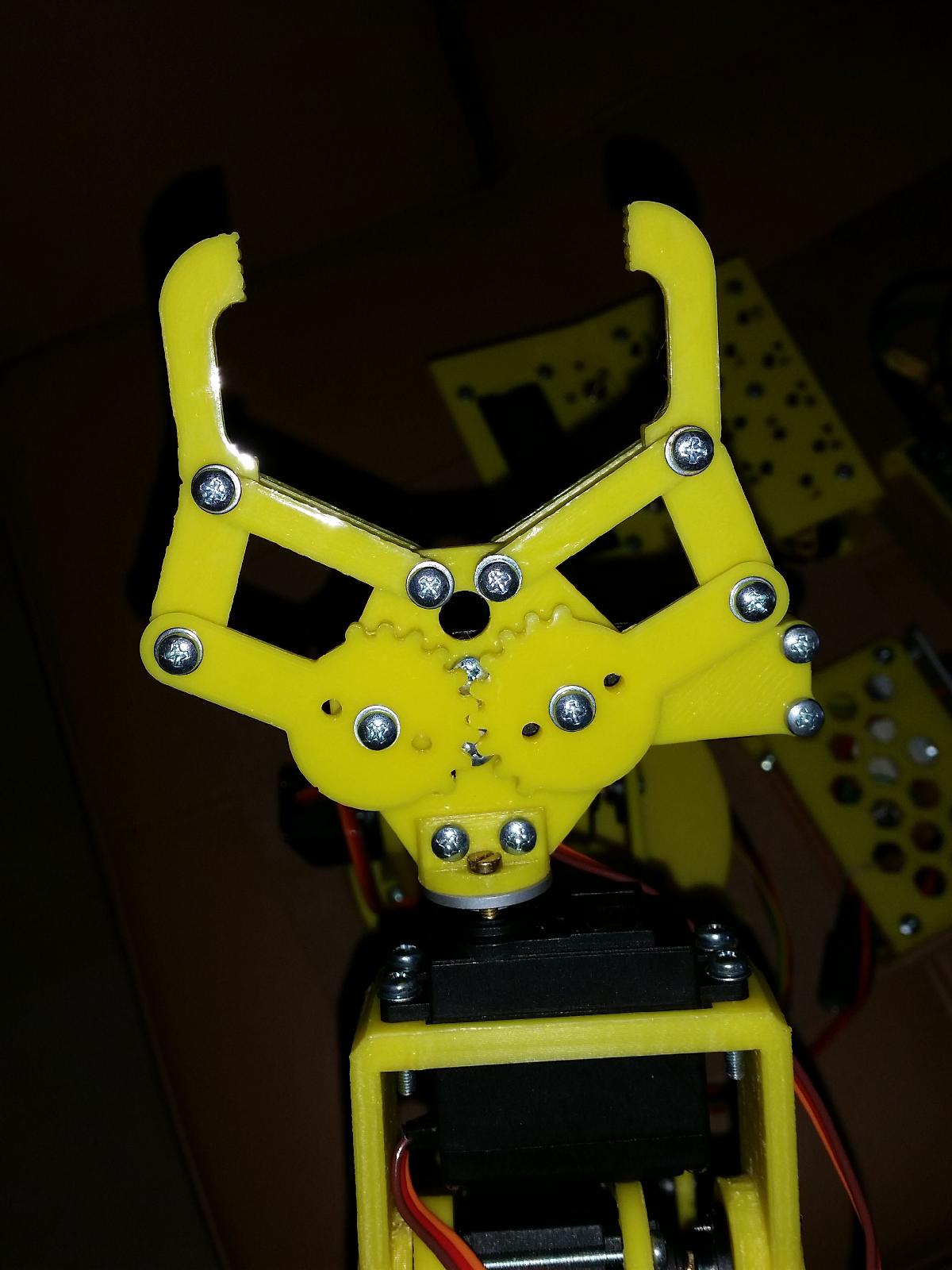 Garra de garra de braco robotico imprimivel em 3D