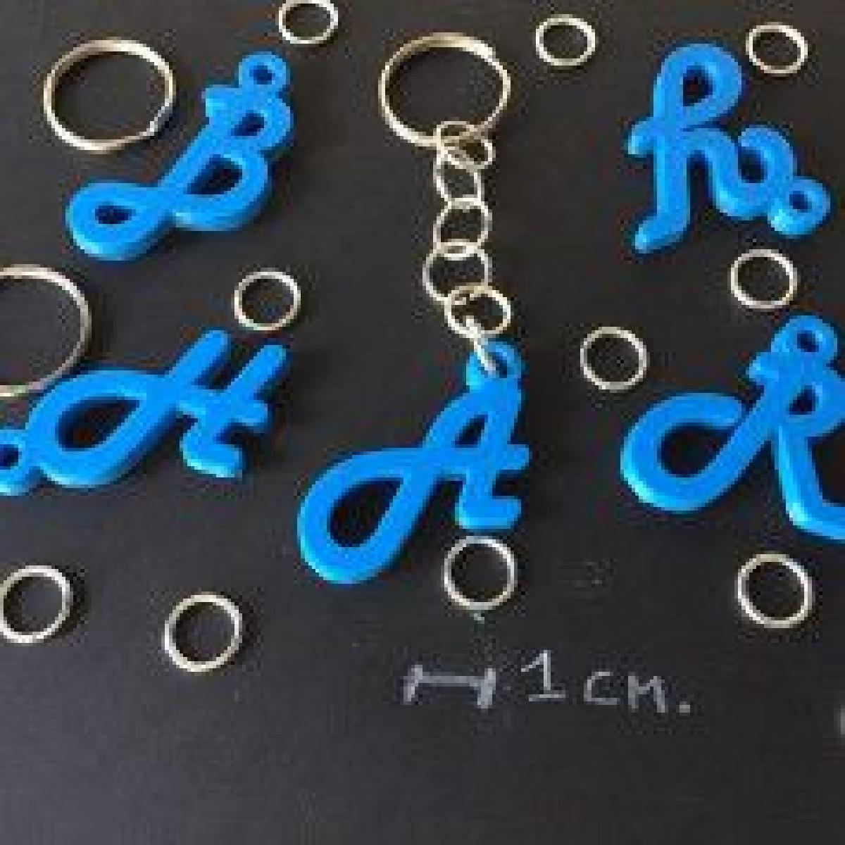 Letras 3D para chaveiro e muito mais