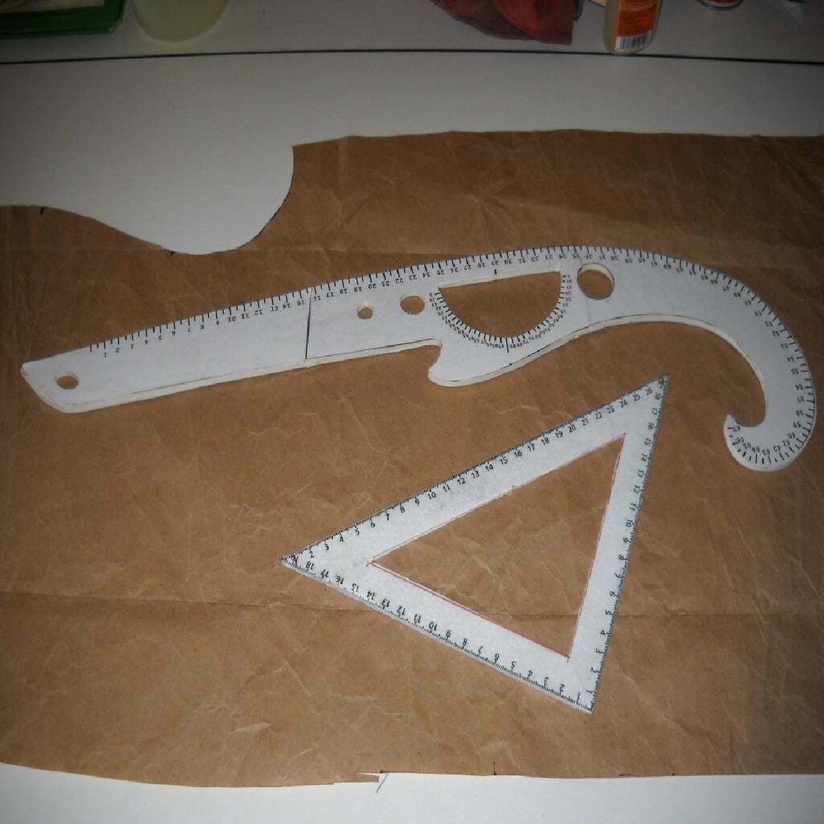 Ferramentas de costura/taylor quadradas e regua de curva francesa de 23"