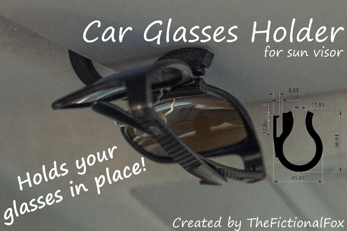 Suporte para oculos de carro (entalhe mantido)