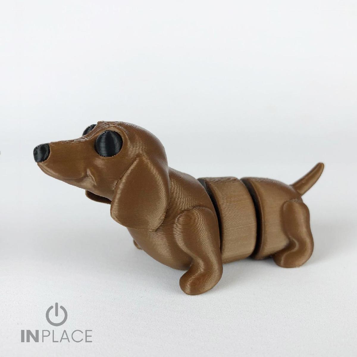 Dachshund fofo articulado (versao olhos escuros)