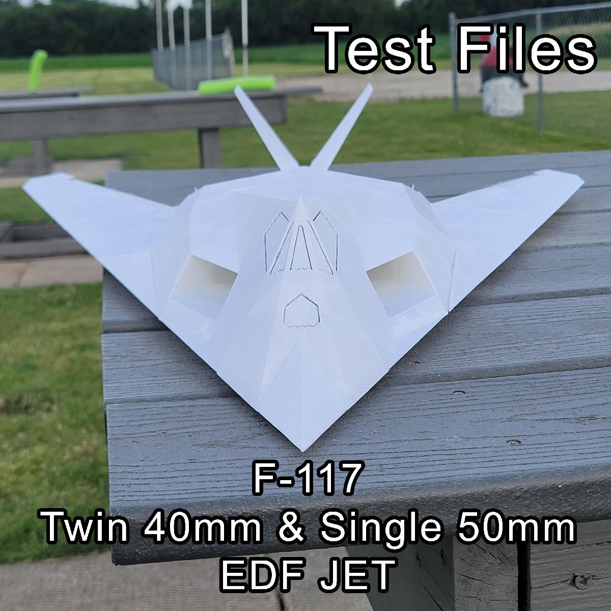 F 117 Nighthawk Twin 40mm e Single 50mm EDF Jet Arquivos de teste e manual