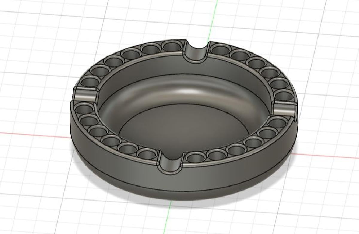 Cinzeiro com piteira