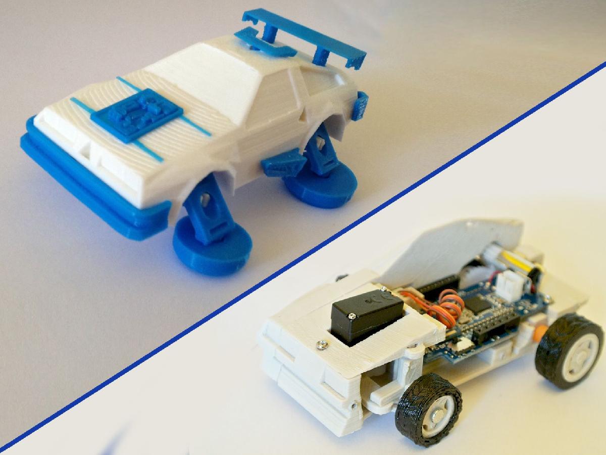 Carro de brinquedo   DeLorean 3DRacers   De volta para o futuro