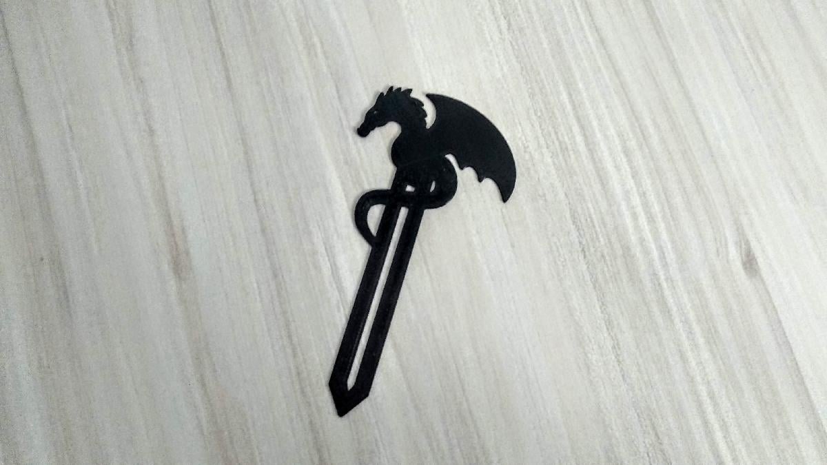 Marcador de pagina de livro Dragao de fantasia