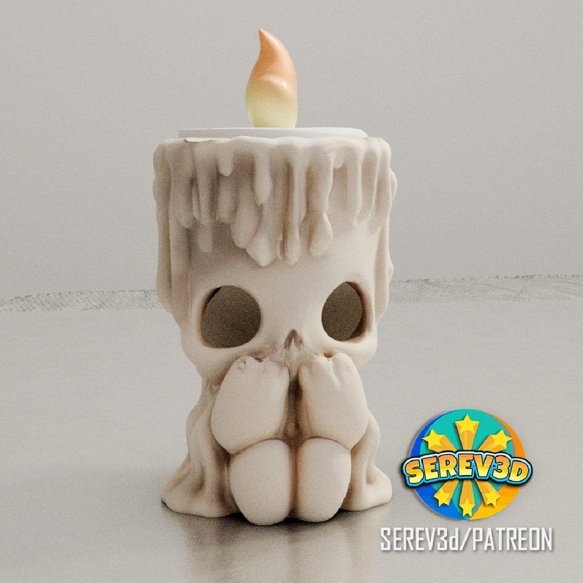 Suporte de Vela Assustador Fofo   SEM SUPORTES necessarios