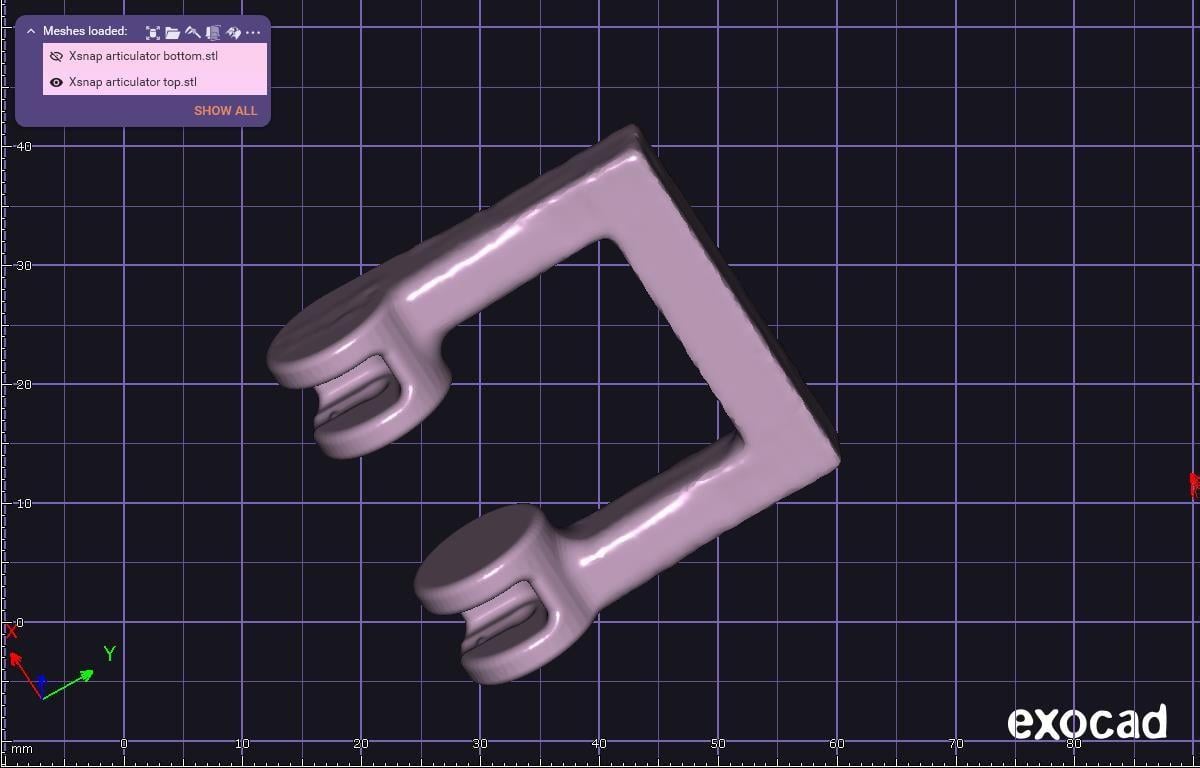Articulador modelo Xsnap Dental