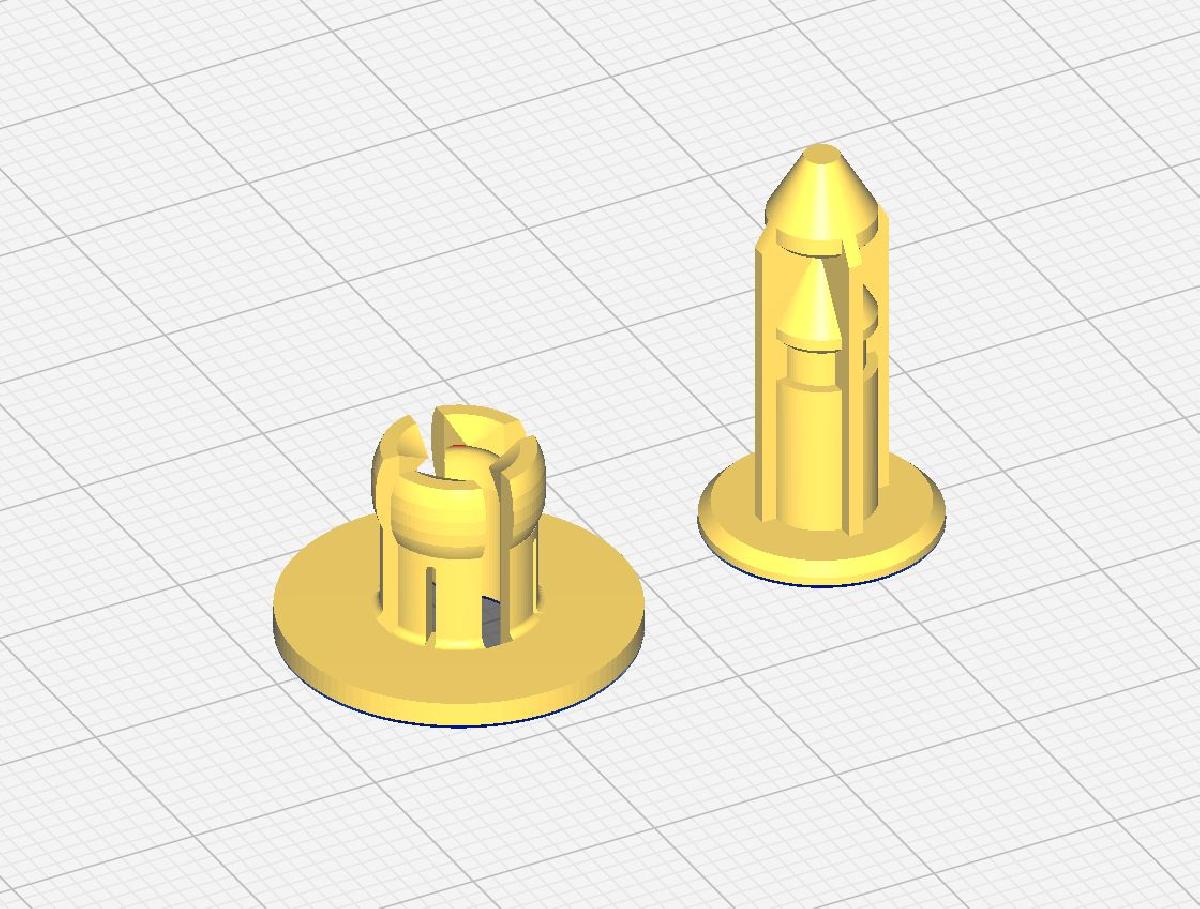 Clipe de pino de pressao / rebite de pressao / clipe de retencao (flange 18 mm)