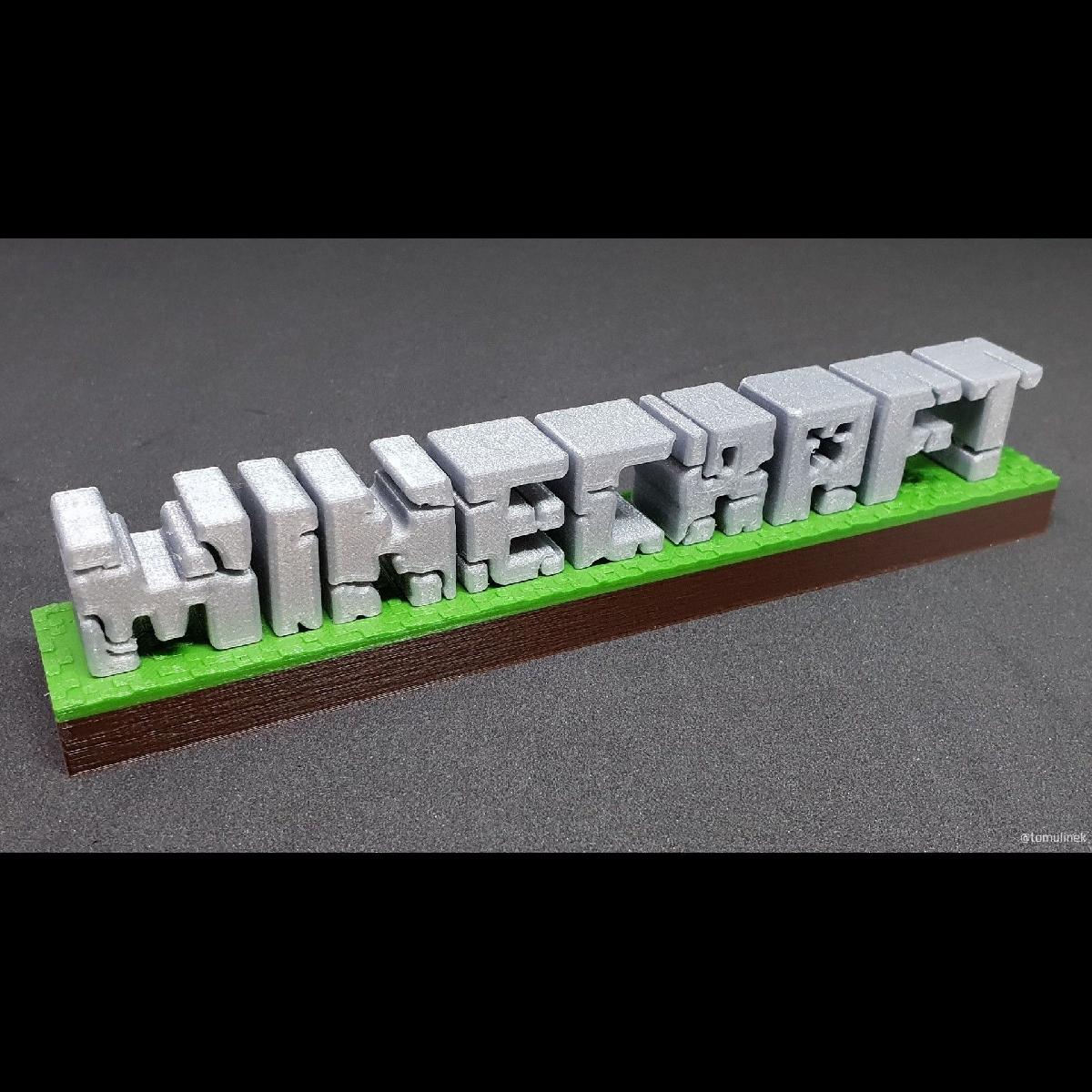 Logotipo Minecraft 3D