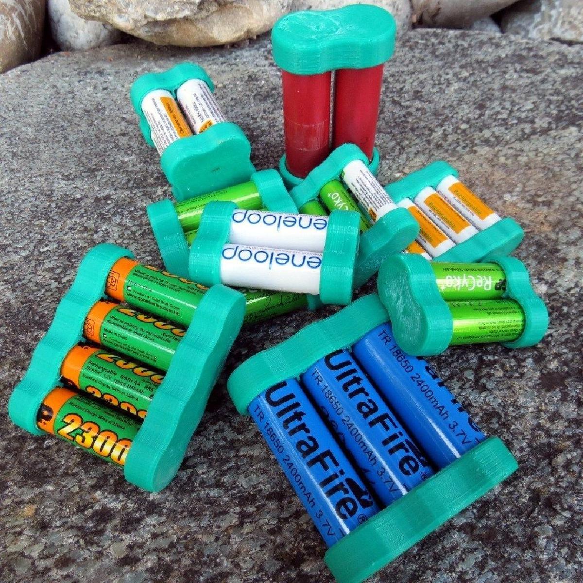 Tampas de bateria para AA, AAA, 18650 e outros tipos de células