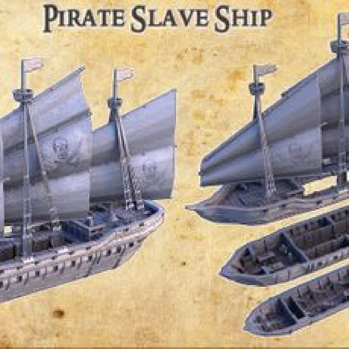 Navio Escravo Pirata   Terreno de Mesa   28 MM