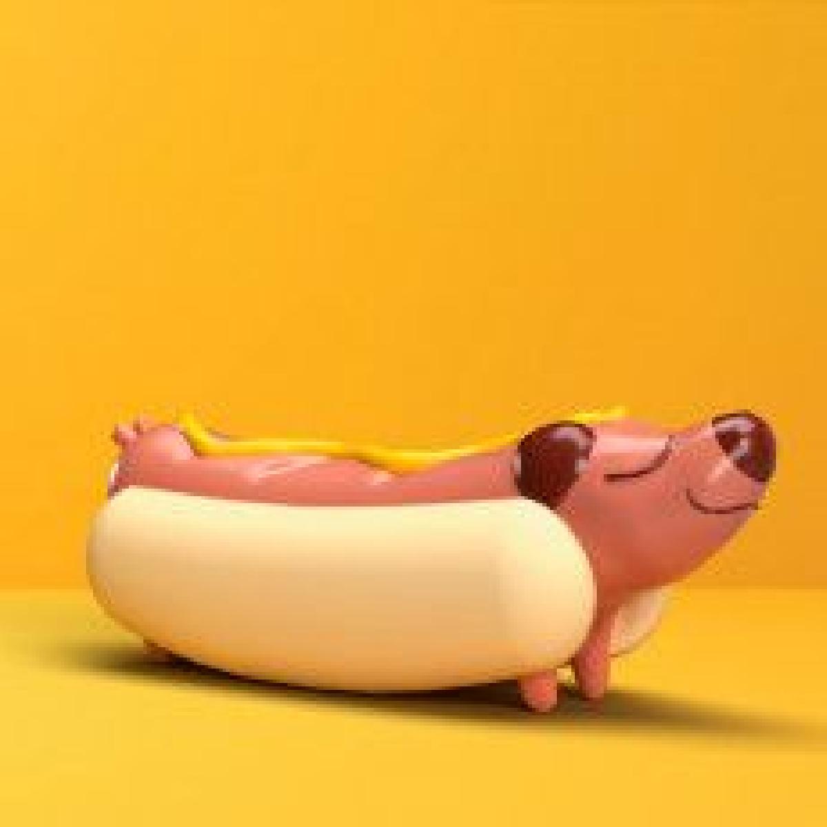 Dia Nacional do Cachorro Quente de Modelagem 3D