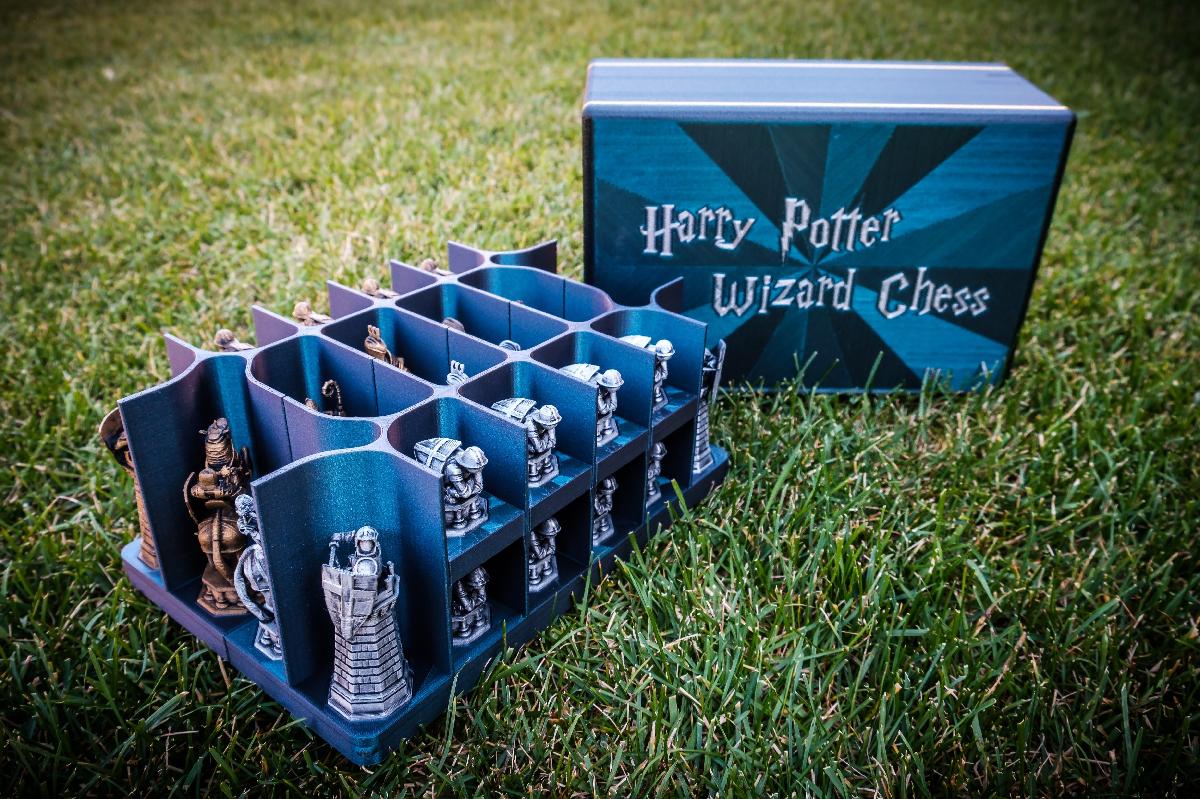Harry Potter Wizard Chess com Caixa de Armazenamento