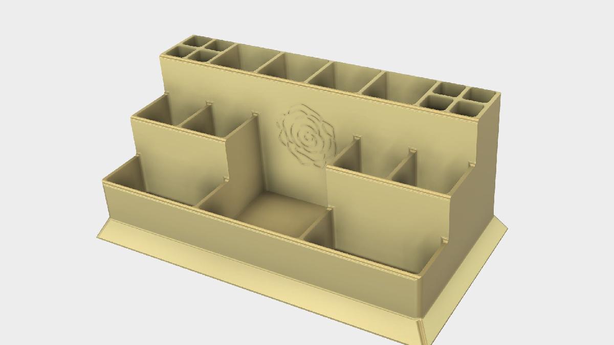 Organizador de maquiagem reta