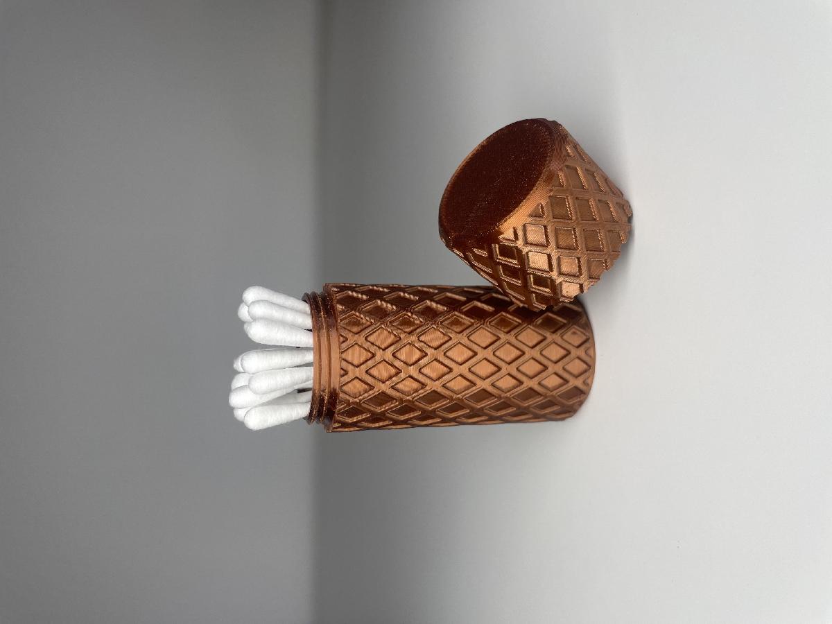 Recipiente de viagem para cotonete (QTip)