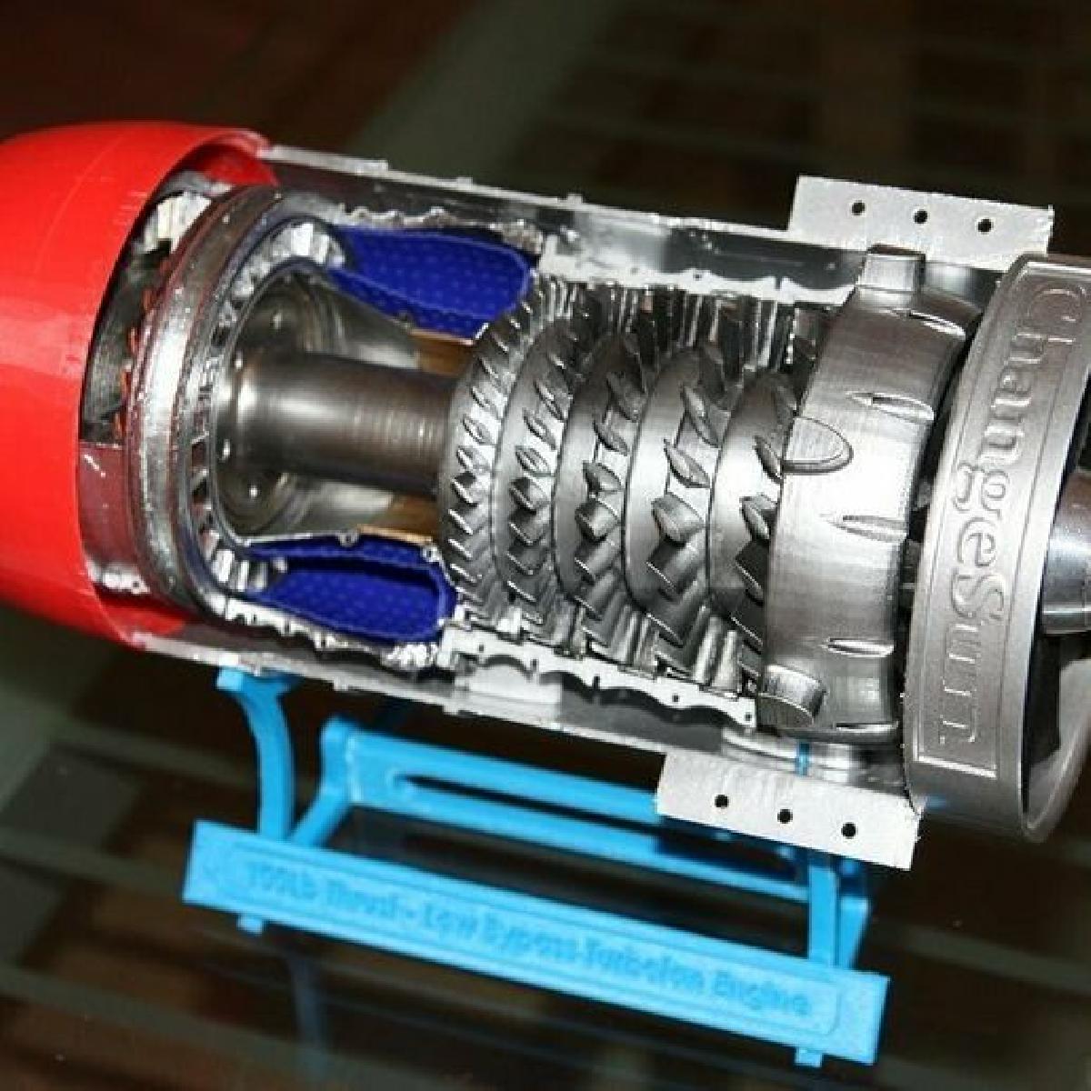 Motor a jato turbofan de baixo desvio