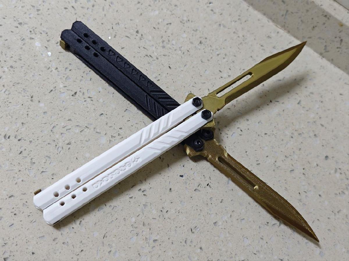 Balisong (estilo cyberpunk com logotipo Arasaka)