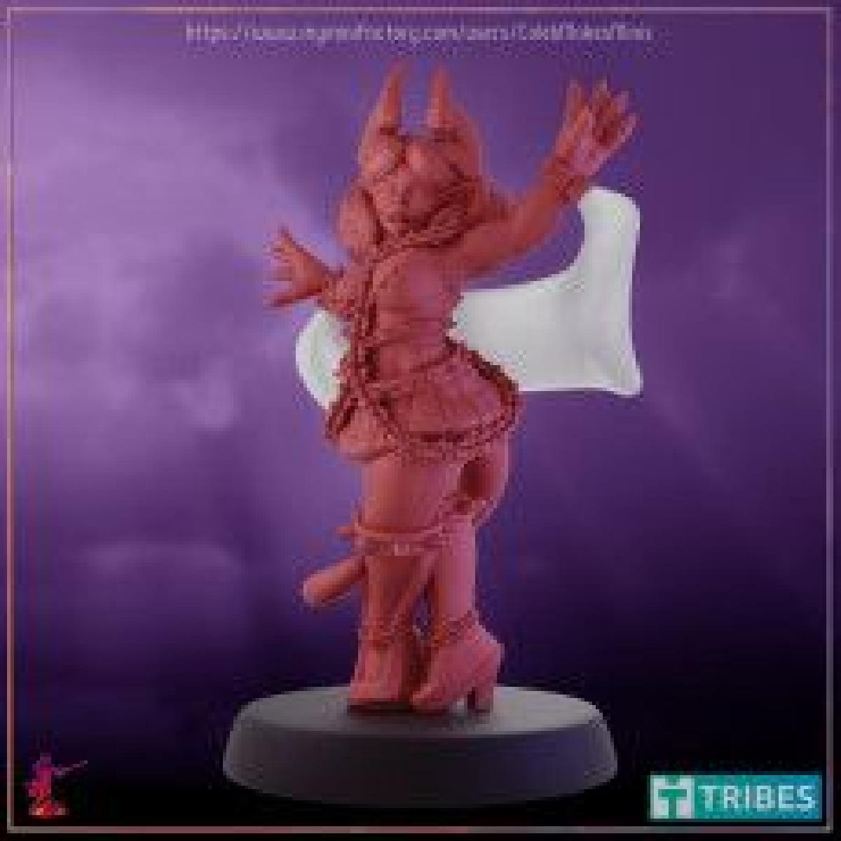 (NSFW) "Herdeira   Tiefling Bard Pinup (Linhagem de Levistus) | Serie Tiefling
