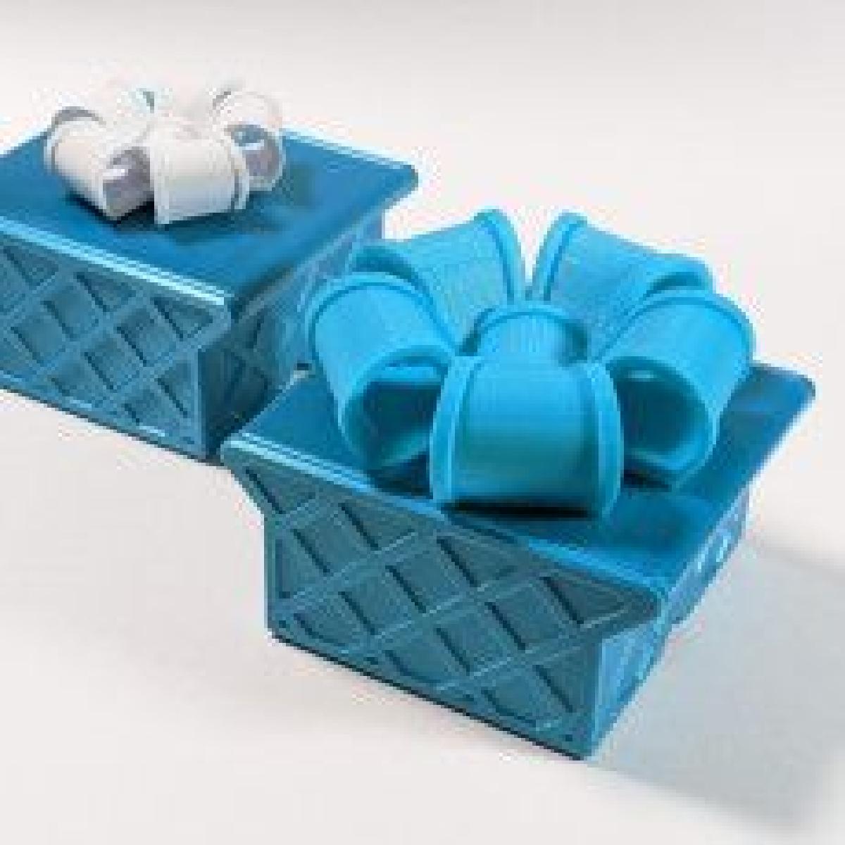 Caixa de presente de arco quadrado