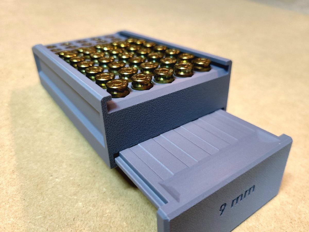 Estojo de armazenamento de municao de 9 mm