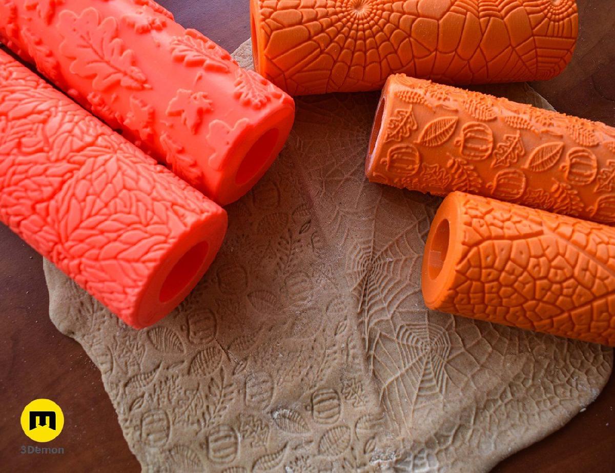 Rolos de textura de outono