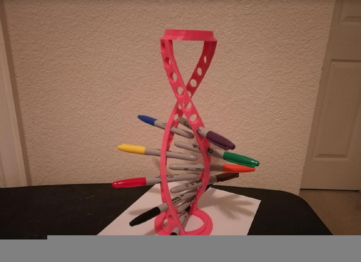 Suporte para caneta DNA Helix   versao maior da versao lapis