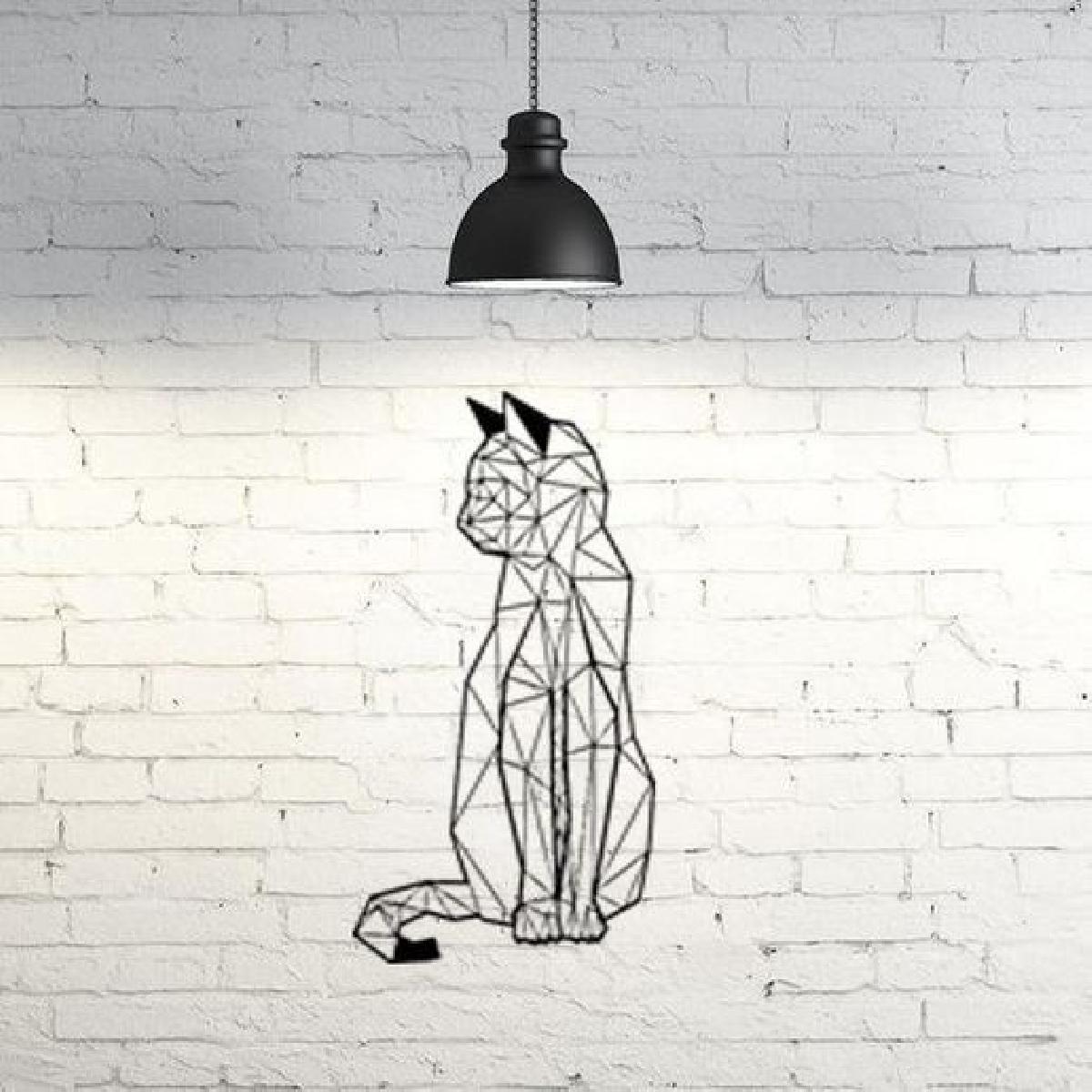 Escultura de parede de gato 2D