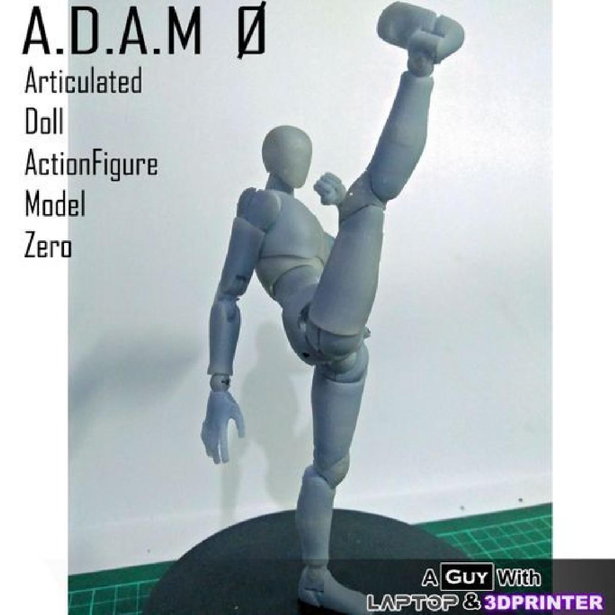 A.D.A.M 0 (Boneco Articulado Modelo 0)   Resina Impressa em 3D