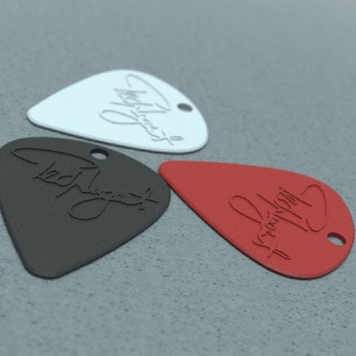 Palheta de Guitarra com Furo para Chaveiro (Ted Nugent)