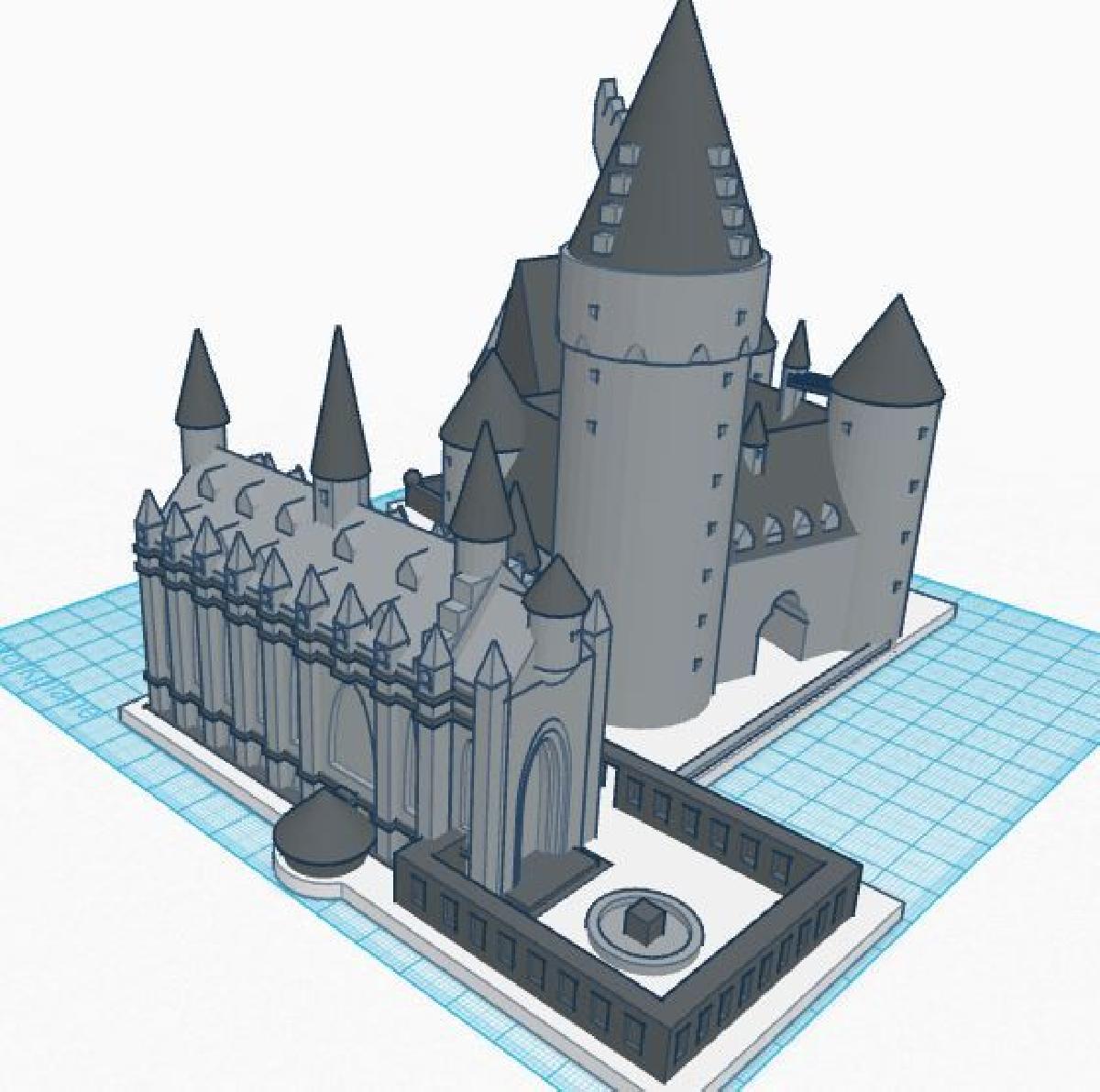 Escola de Magia e Bruxaria de Hogwarts (Castelo Parte 1 de 3) Impressao 3D de Harry Potter
