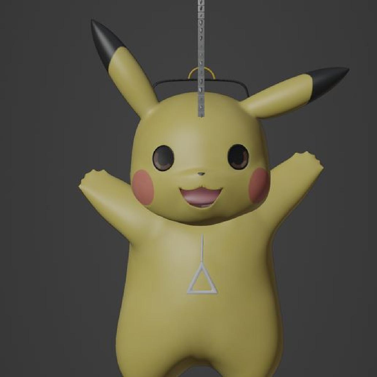 Chaveiro Pikachu x Pochita