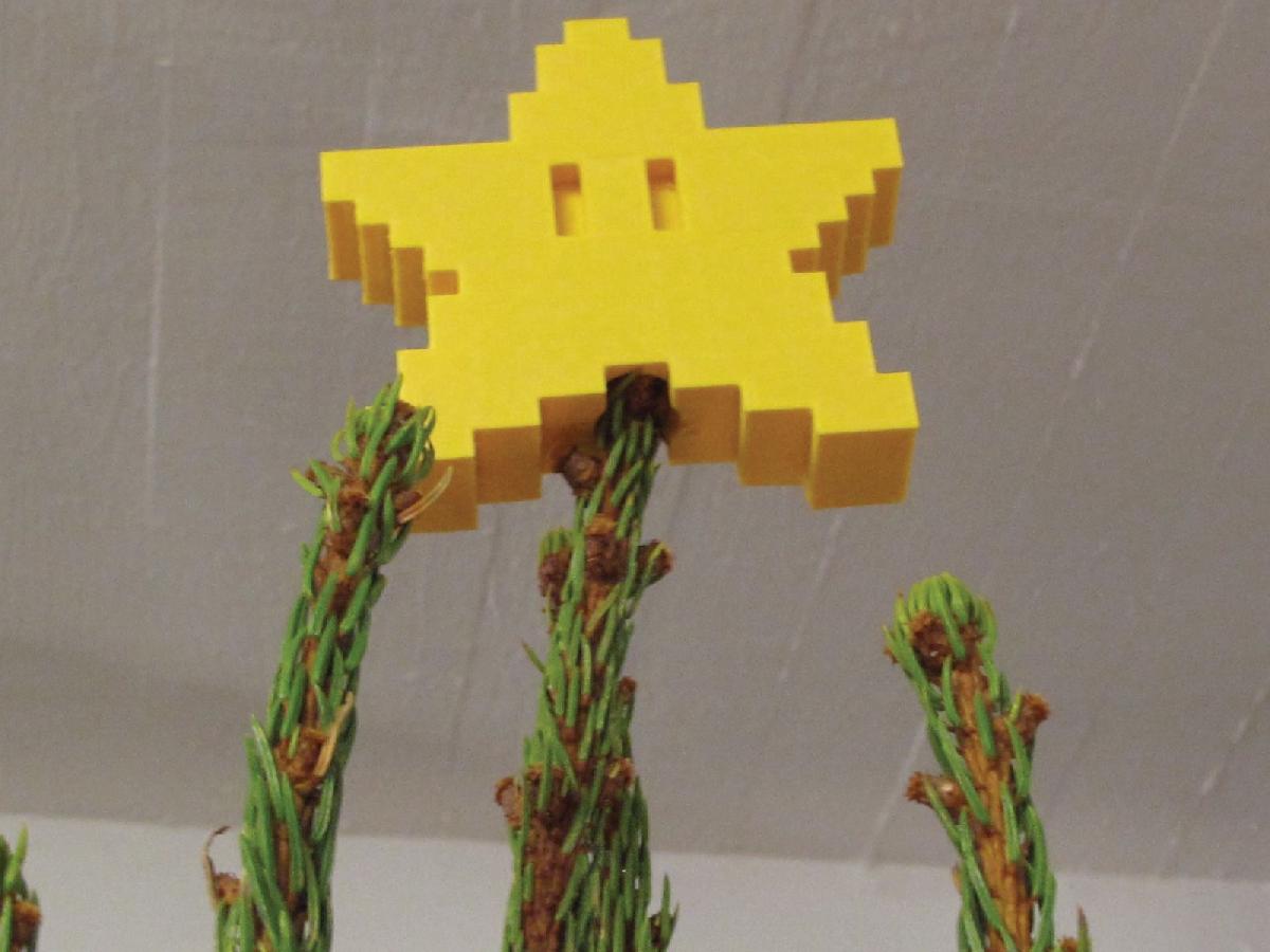 Estrela do topo da árvore de pixels