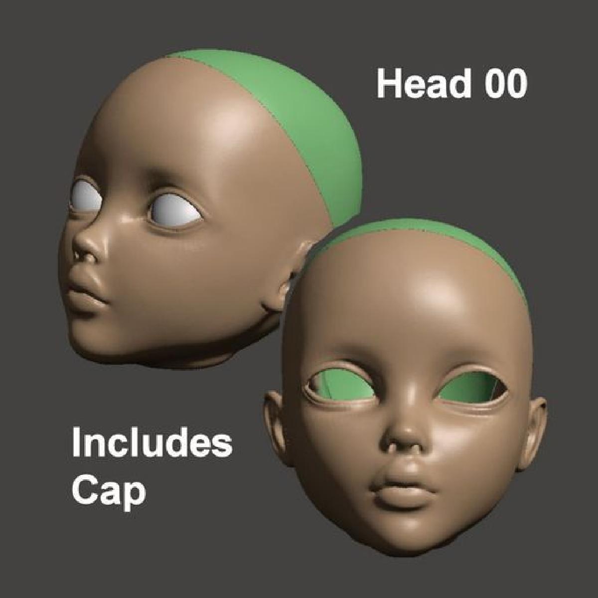 BJD 1/3 75mm Head 00v2 por SPARX