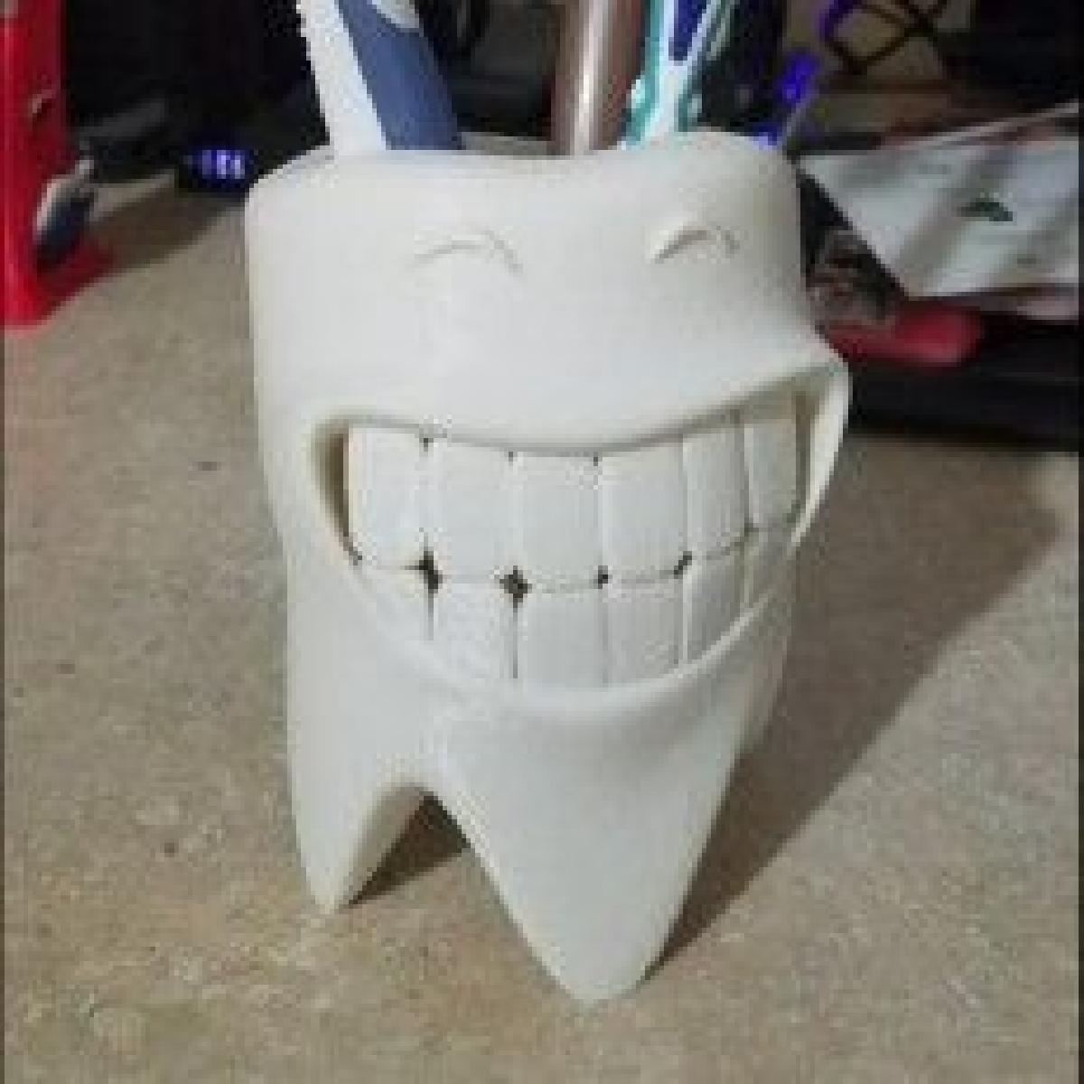 Suporte de escova de dentes sorridente