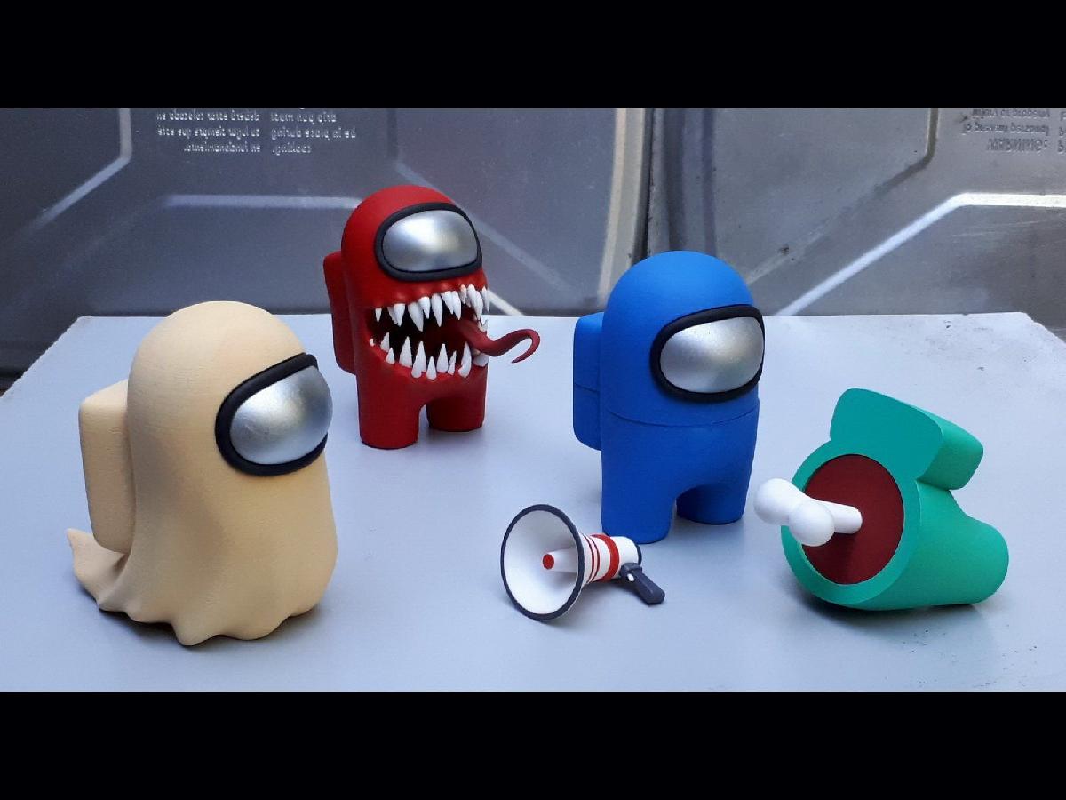 Among Us (impressão fácil)(tripulação/corpo/fantasma/impostor)