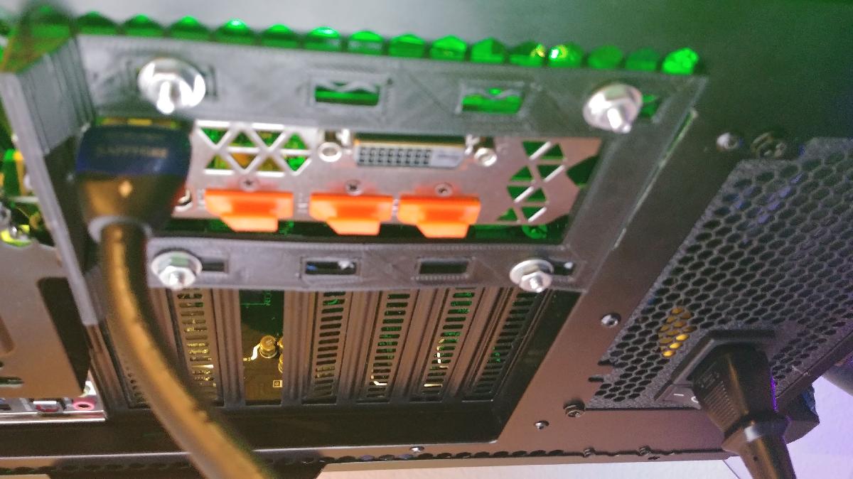 Suporte de montagem vertical da GPU placa traseira da caixa