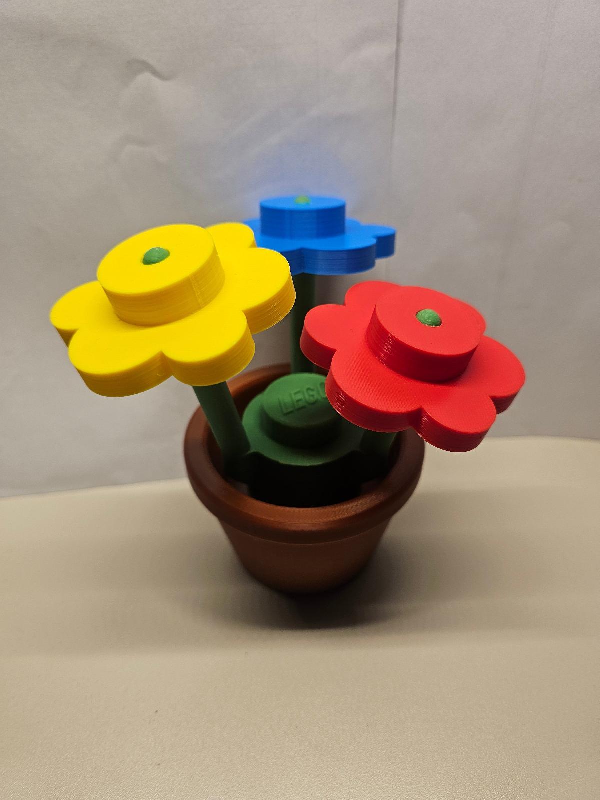 Flor de Lego com Vaso