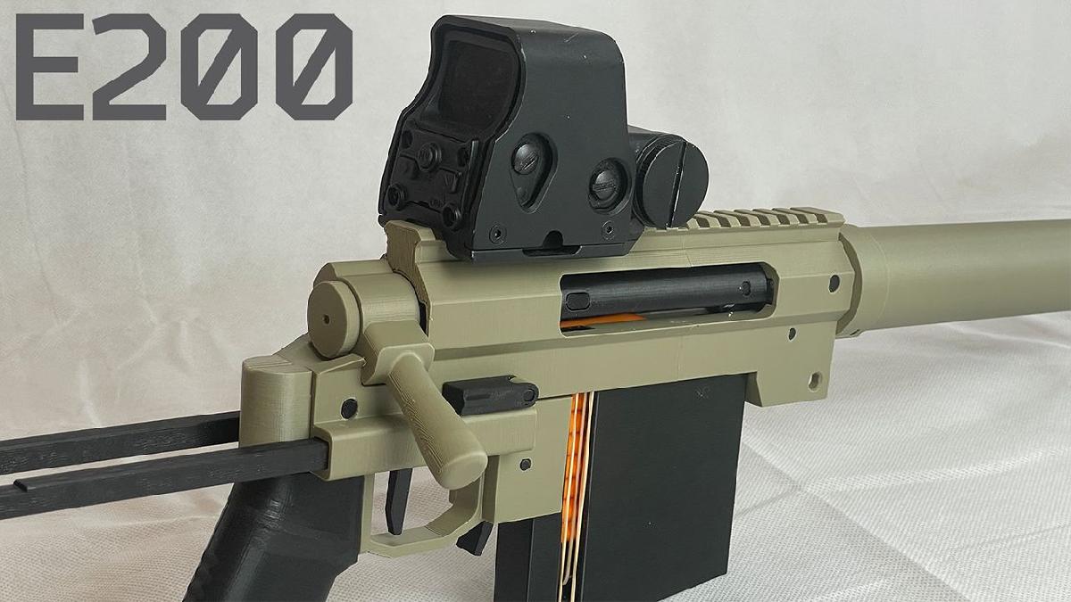 E200 | Rifle de precisao de brinquedo (funcionando!)