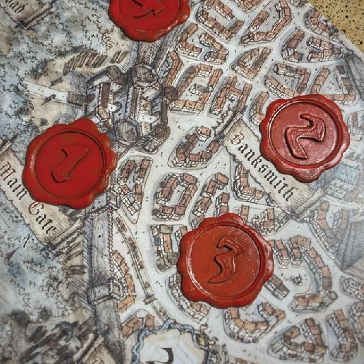 Fichas de Selo de Cera com Numeros, Espacos em Branco, Temporizador