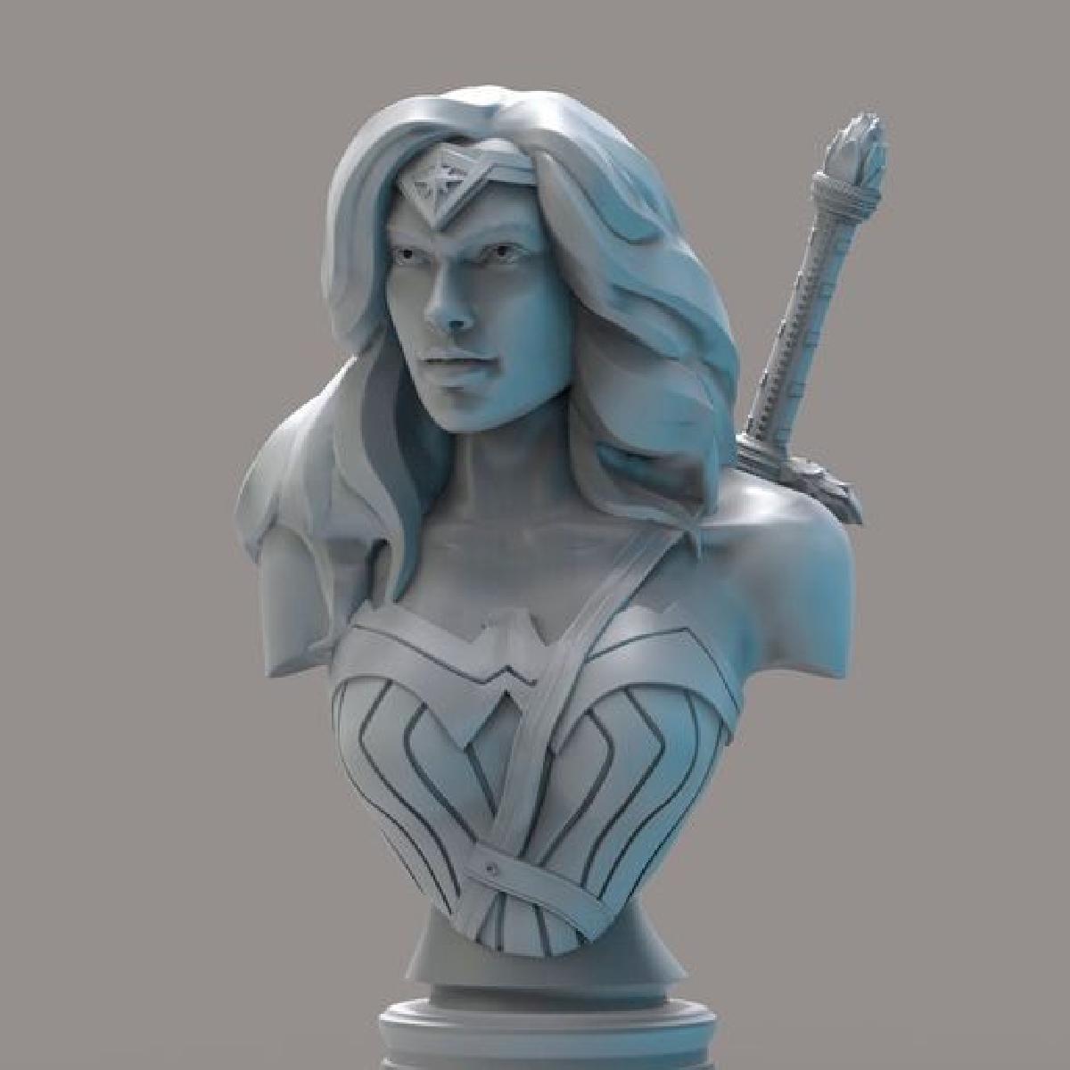 busto de mulher maravilha